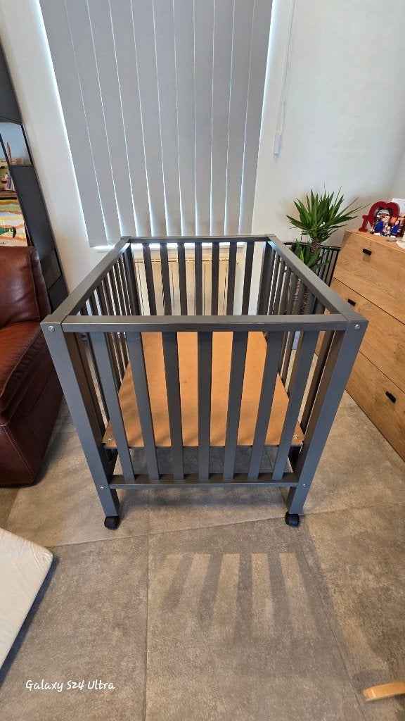 Parc bébé Quax – gris – 100  80 cm, Enfants & Bébés, Enlèvement, Utilisé, Rectangulaire, Réglable en hauteur