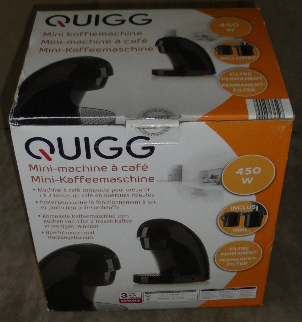 Mini koffiemachine Quigg, 2 à 4 tasses, Café moulu, Neuf, Enlèvement