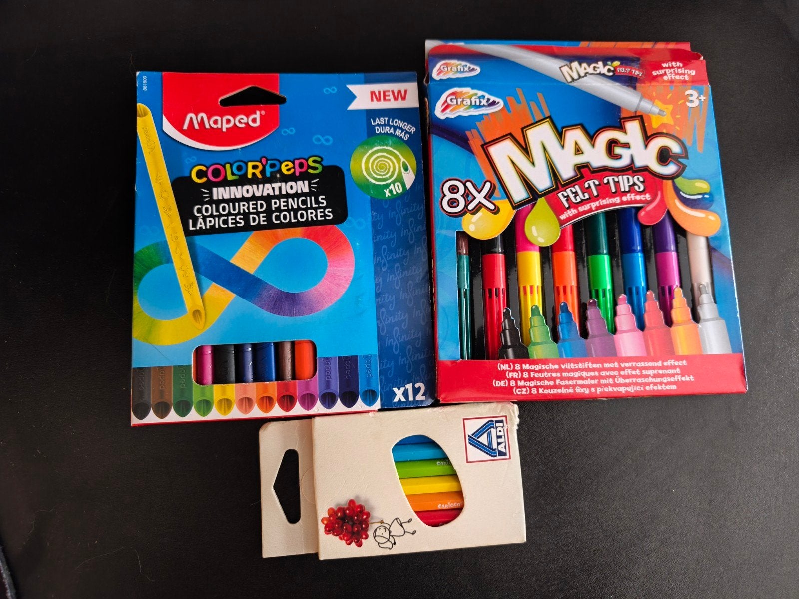 Creatieve tekenset: Maped, Grafix & Aldi (kleurpotloden en s, Hobby en Vrije tijd, Ophalen
