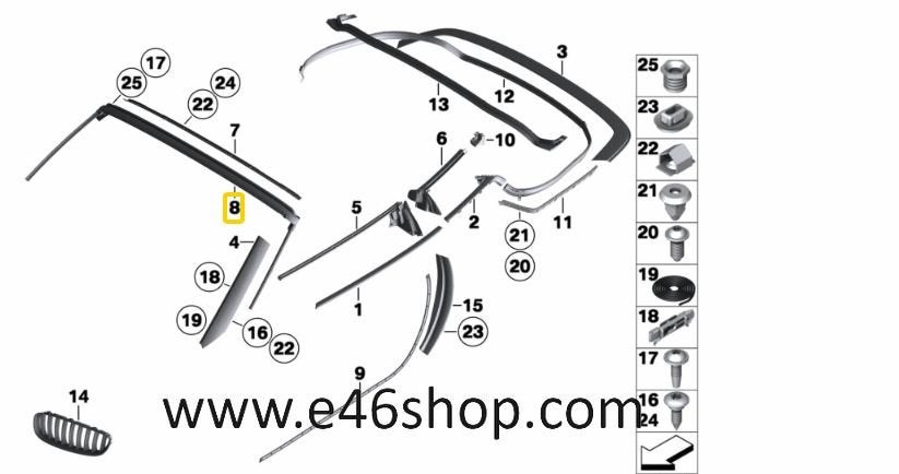 VOORRUIT RUBBER BMW Z4 E89 OE 51767192294, Auto-onderdelen, -, -, Nieuw, Ophalen of Verzenden