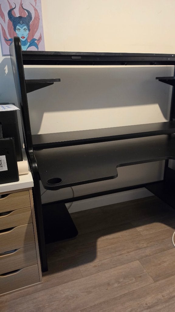Bureau Gaming/Gamer Ikéa Noir, Bureau gaming, Autres styles, 74 cm, Utilisé