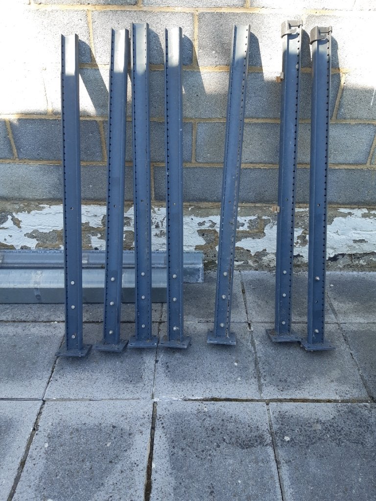 7 poteaux 120cm pour clôture rigide, Jardin & Terrasse, Enlèvement, Utilisé, Fer