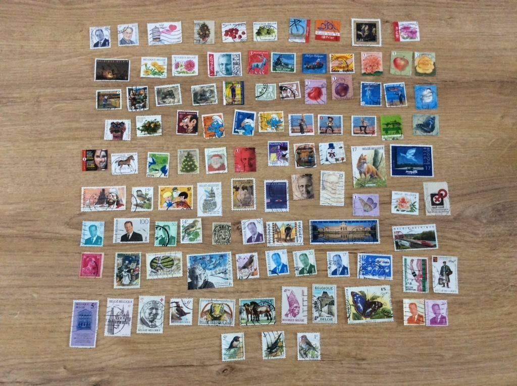 100 verschillende gestempelde Belgische postzegels, Enlèvement ou Envoi, Affranchi
