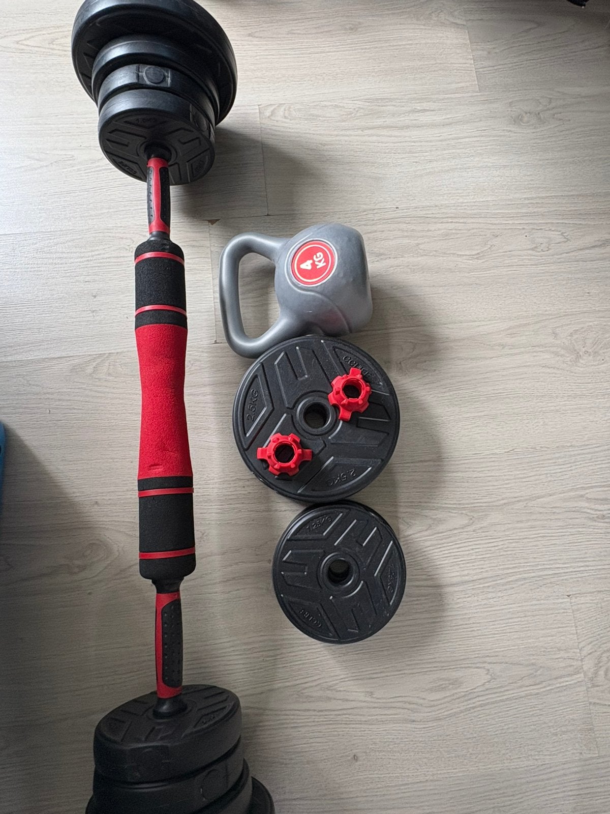 Barre et poids musculation, Sports & Fitness, Enlèvement, Comme neuf