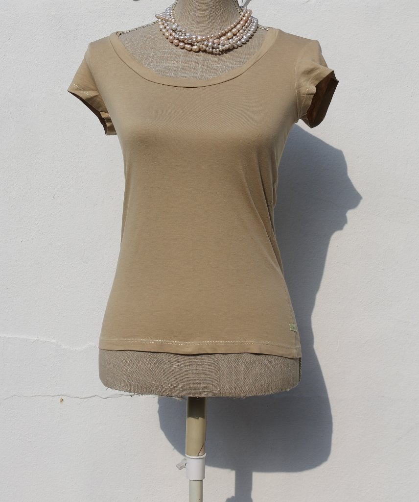 Mooi beige T-shirt S, Beige, Ophalen of Verzenden, Zo goed als nieuw, Zero Original