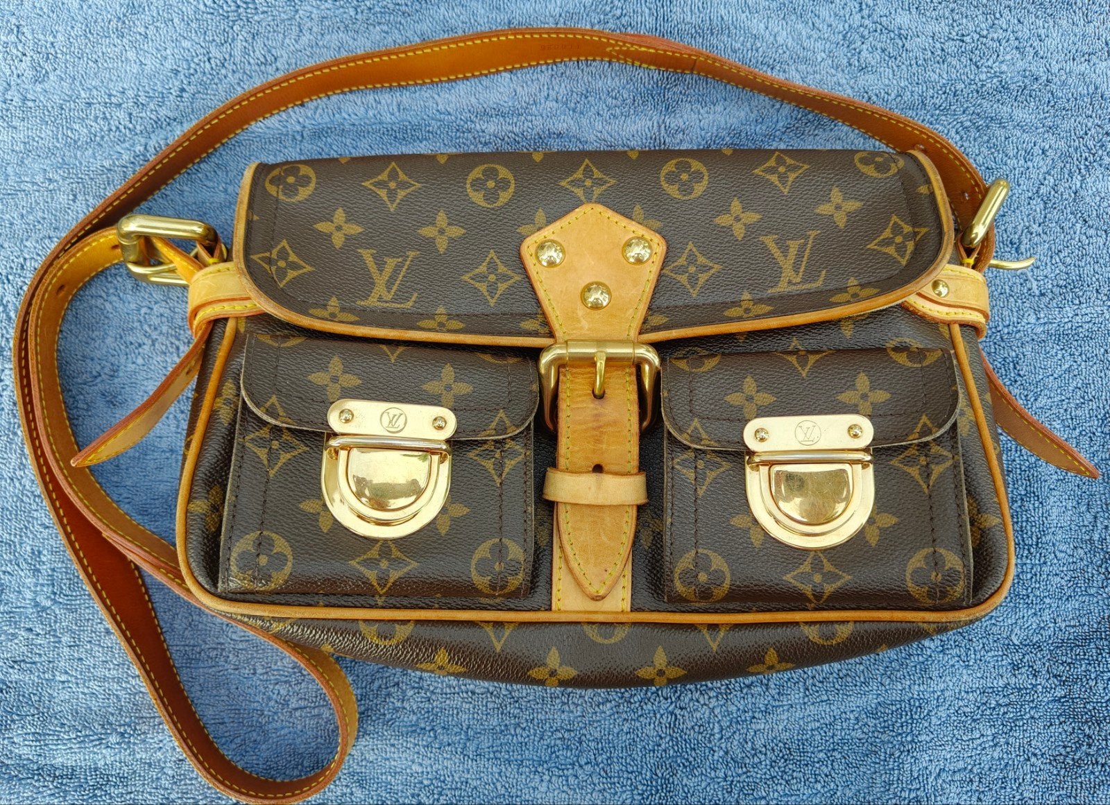Louis Vuitton Vintage Hudson, Ophalen, Gebruikt, Bruin, Schoudertasje