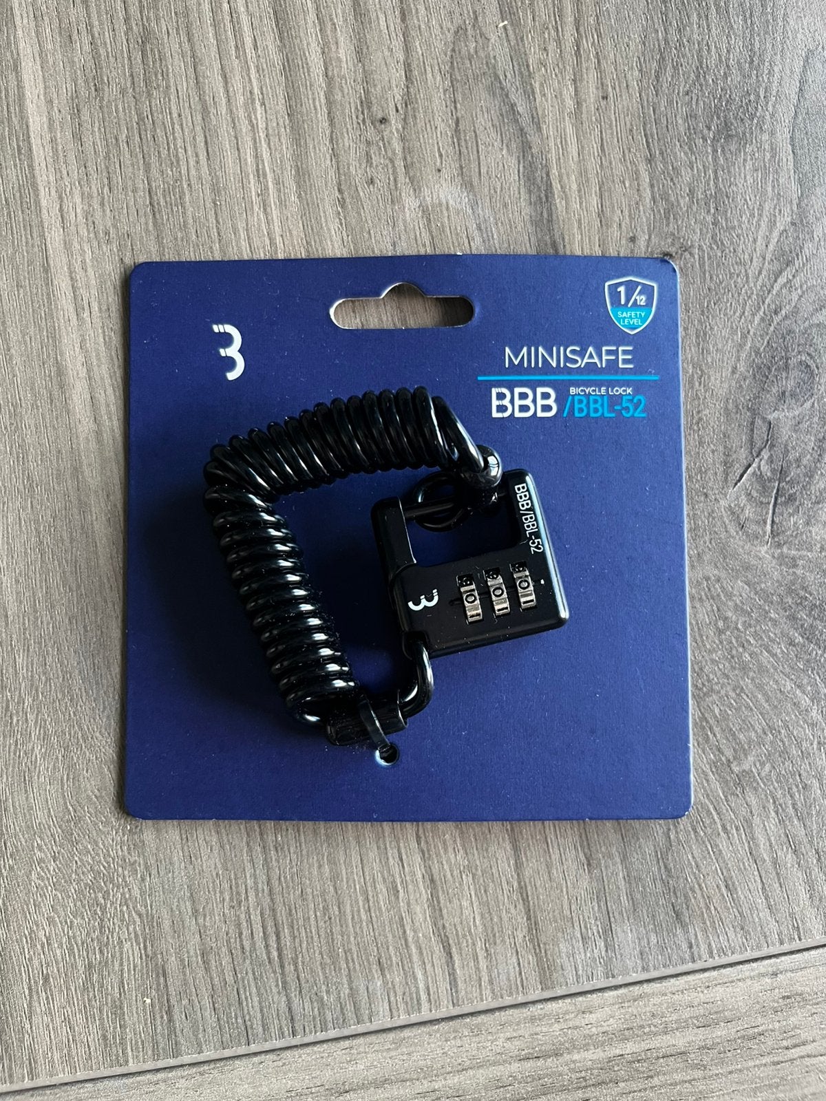 Minisafe BBB BBL-52, Fietsen en Brommers, Fietsaccessoires | Fietssloten, Ophalen of Verzenden, Nieuw, Kabelslot