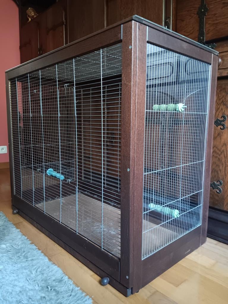 Grote vogelkooi, Dieren en Toebehoren, Ophalen, Hout, Vogelkooi