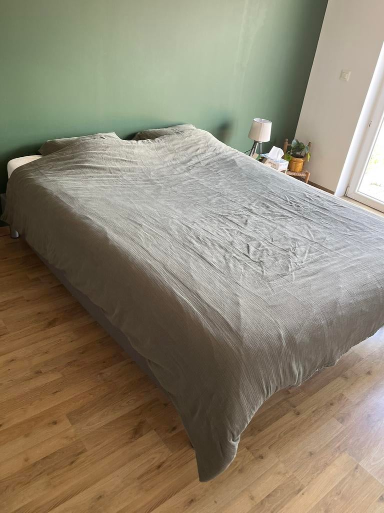 Lit 160x200, Gris, Enlèvement, Utilisé, 200 cm