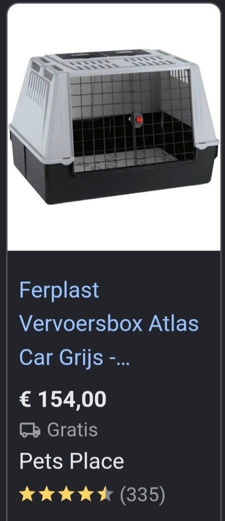 Ferplast 100. Bench - Vervoersbox, Dieren en Toebehoren, Ophalen, Zo goed als nieuw