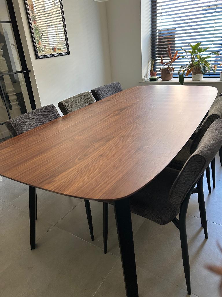 Eettafel bootvorm, Huis en Inrichting, Tafels | Eettafels, Zo goed als nieuw, 100 tot 150 cm, 200 cm of meer, Vijf personen of meer