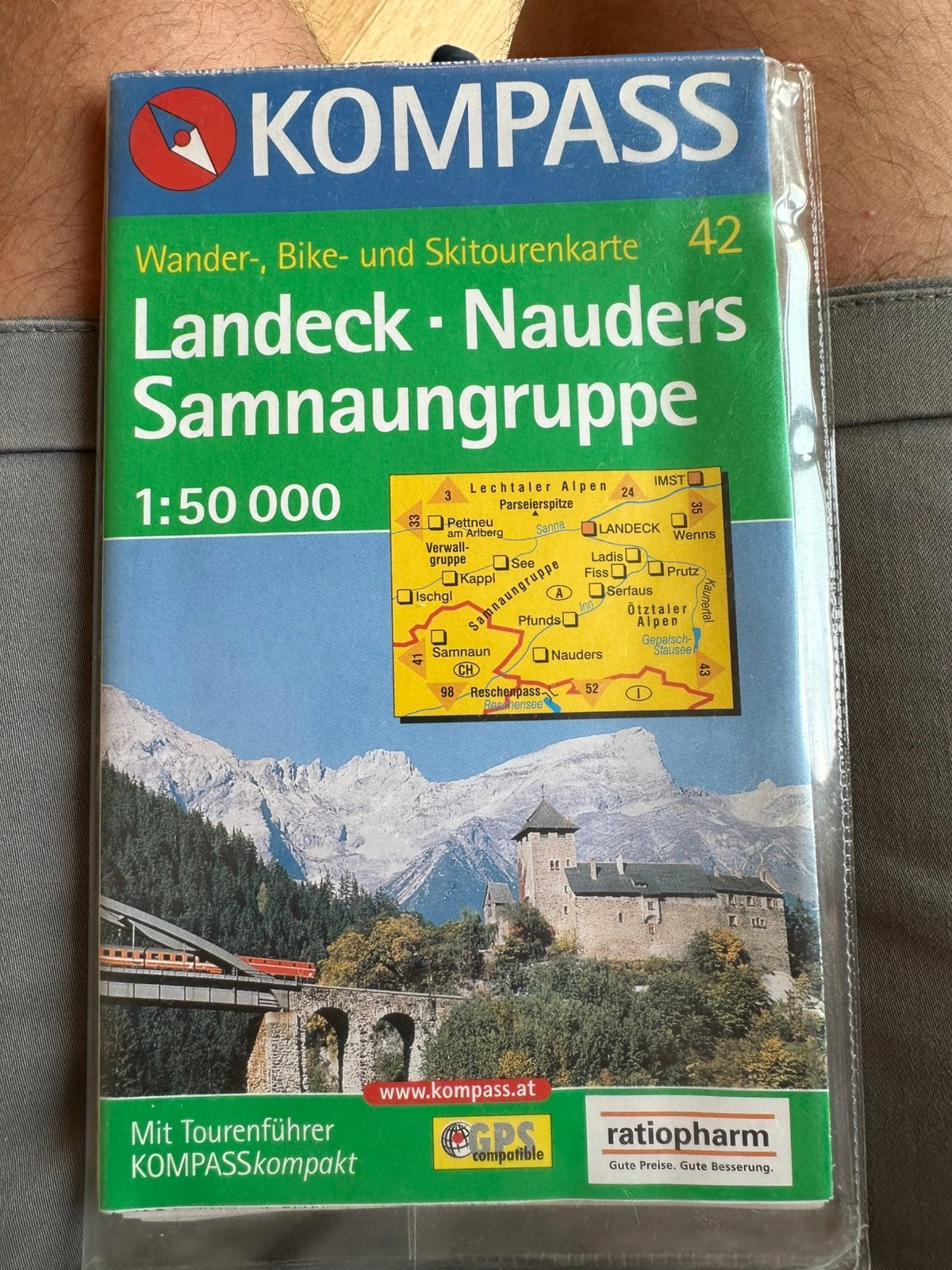 Kompass topografische kaart Landeck - Nauders Samnaungruppe, Enlèvement, Comme neuf
