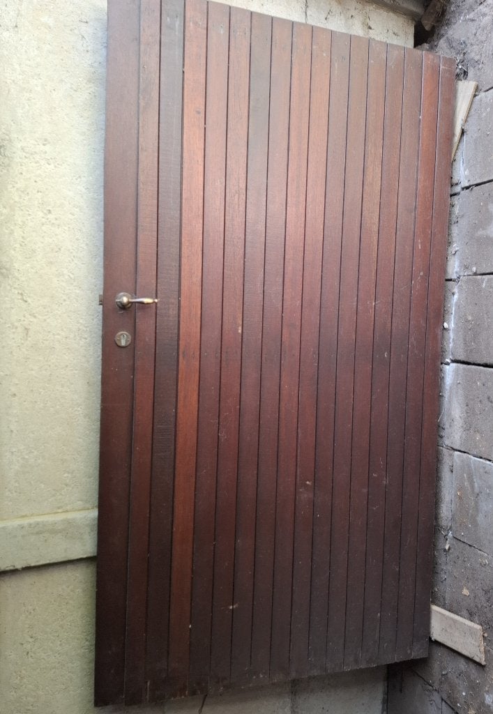 Zware houten poort, Tuin en Terras, Ophalen, Gebruikt, 100 tot 150 cm, 200 cm of meer