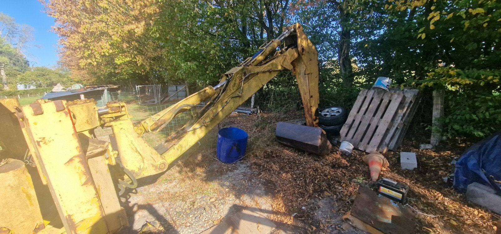 retro tractopelle jcb, Enlèvement