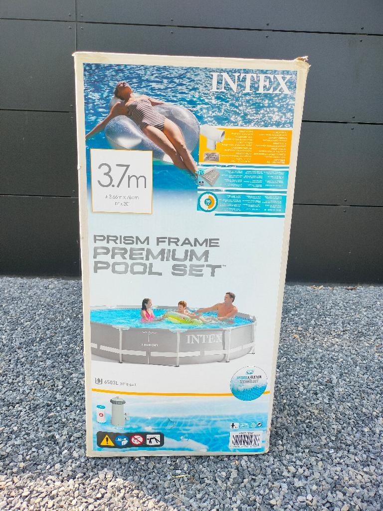 Intex zwembad 366x76, Ophalen, Minder dan 80 cm, Rond, 300 cm of meer