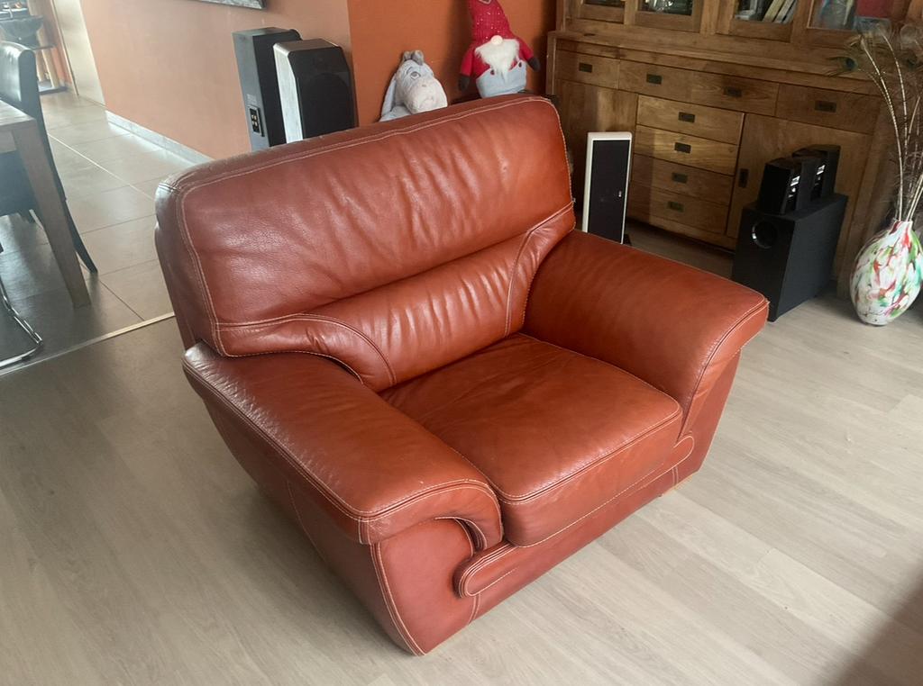 Lederen cognac enkelzit, Moins de 75 cm, Moins de 150 cm, Enlèvement, Cuir