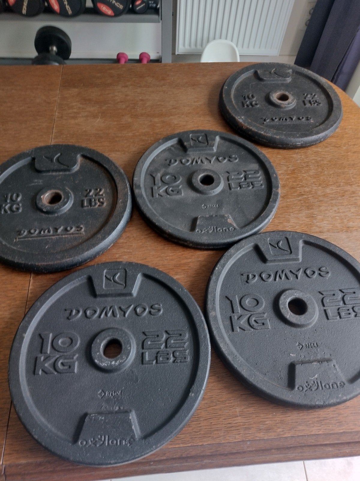 Plaques de poids de 10 kilos, Enlèvement, Plaques d'haltères