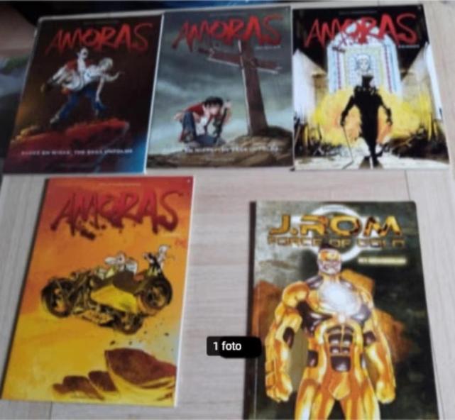 Strips 4x Amoras en 1x J.Rom - Willy Vandersteen ,, Willy Vandersteen, Ophalen of Verzenden, Zo goed als nieuw, Meerdere stripboeken