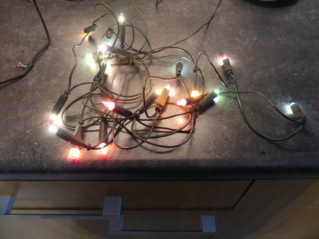 Vintage kerstlampjes, Ophalen of Verzenden, Gebruikt