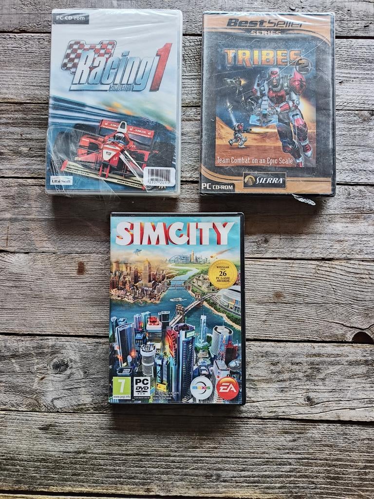 Set de 2 jeux PC neufs Racing 1 Tribes 2 SimCity, Consoles de jeu & Jeux vidéo, Enlèvement ou Envoi, Neuf, Aventure et Action