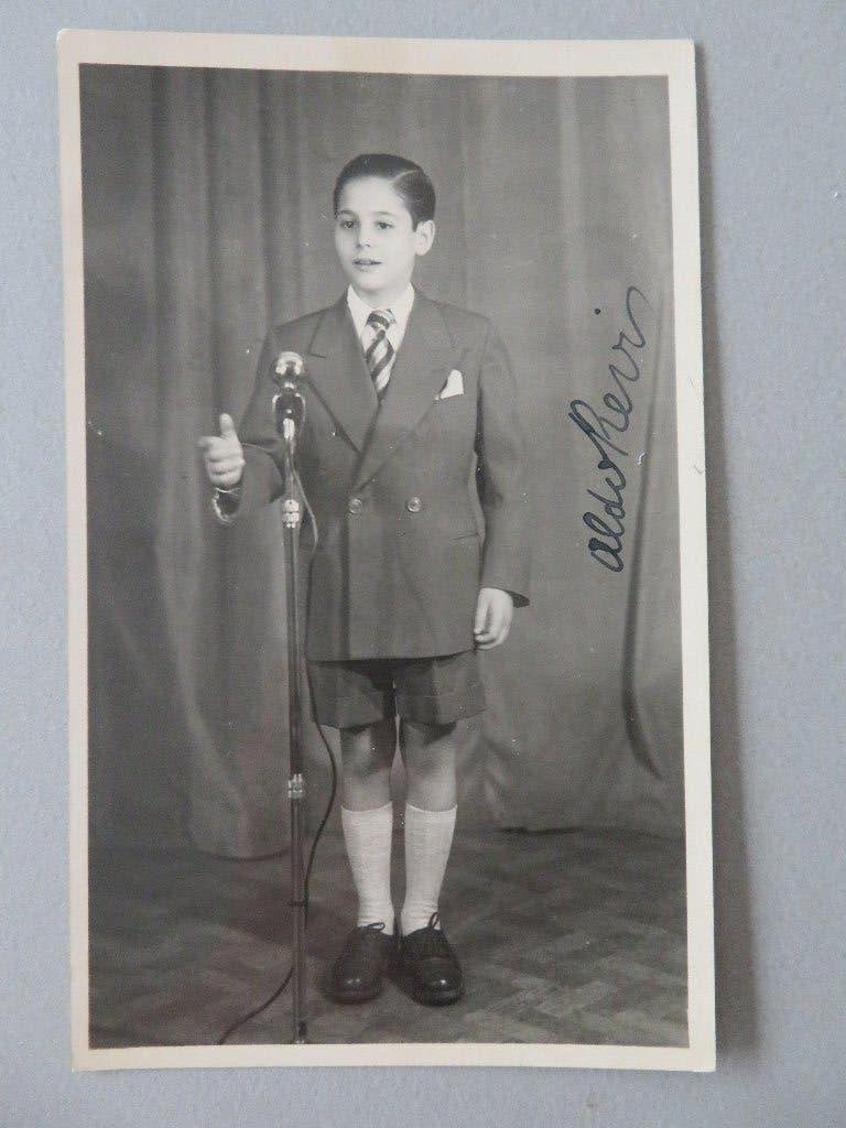 eind 1930,s gesigneerde fankaart Aldo Revi Trio Revi Brussel, Verzamelen, Ophalen of Verzenden, Zo goed als nieuw, Foto of Kaart