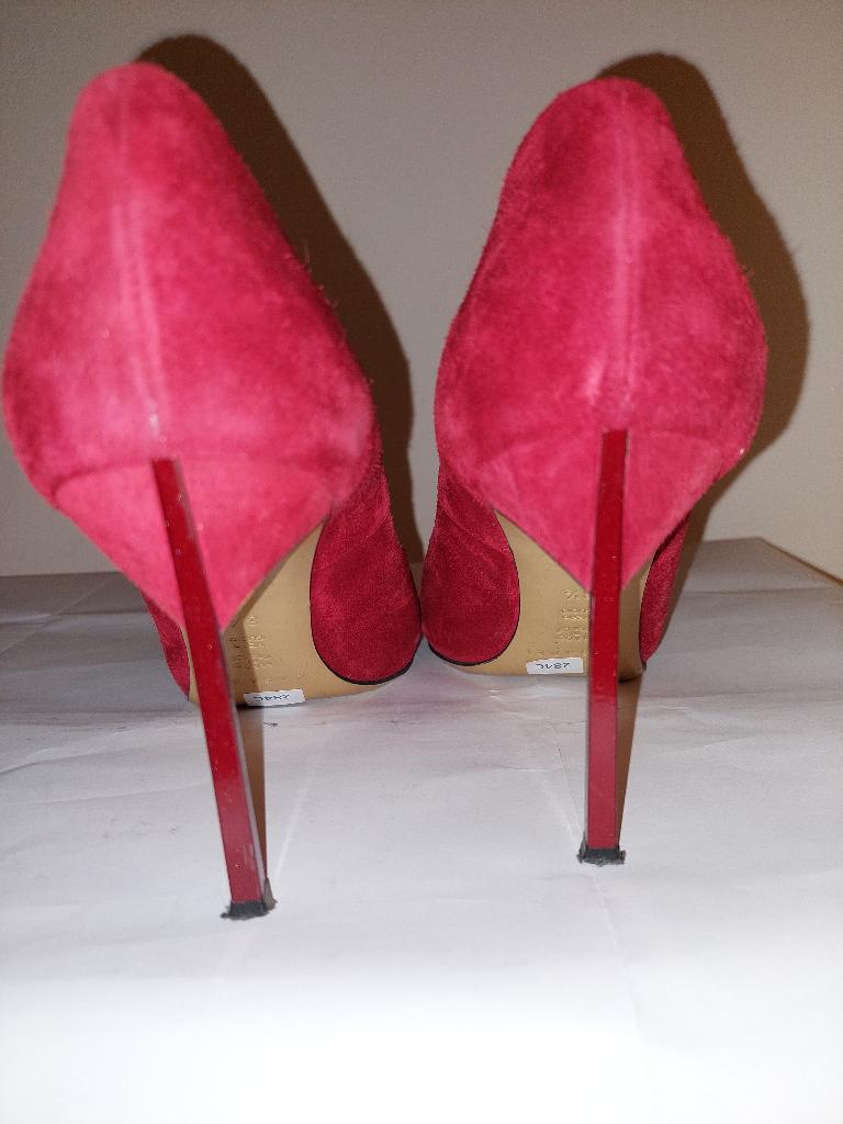 284C* Casadei Blade - sexy schoenen rood leer (38,5), Verzenden, Schoenen met hoge hakken, Gedragen, Casadei