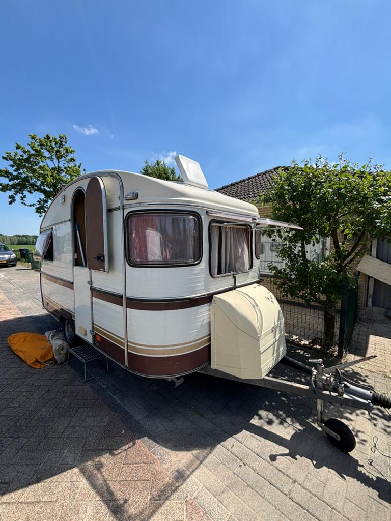 Leuke constructam met voortent !, Caravanes & Camping, Jusqu'à 4, Jusqu'à 4 m, Poêle, 750 - 1000 kg
