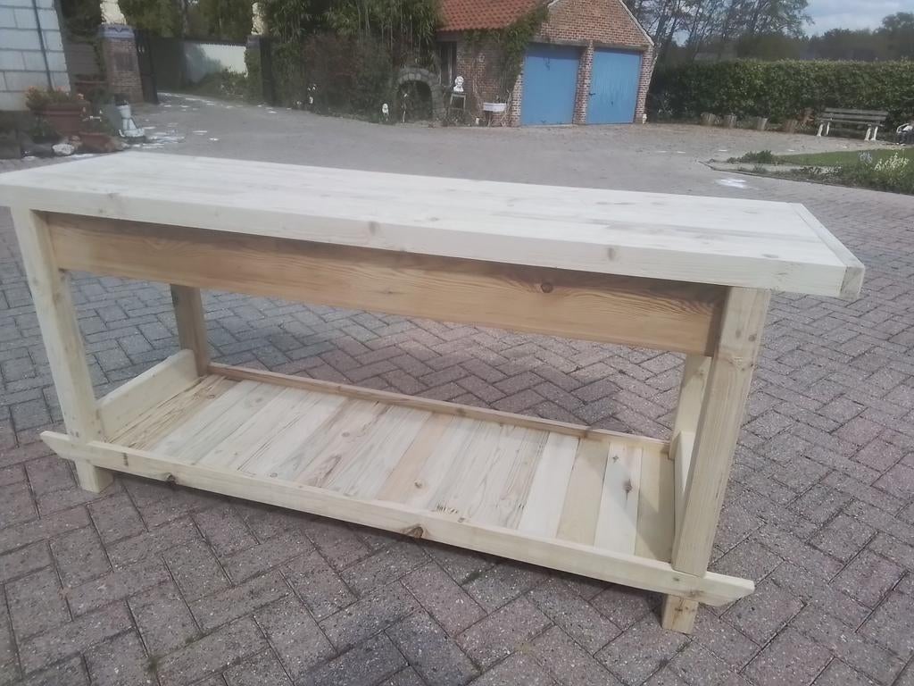 Werkbank in hout, Ophalen