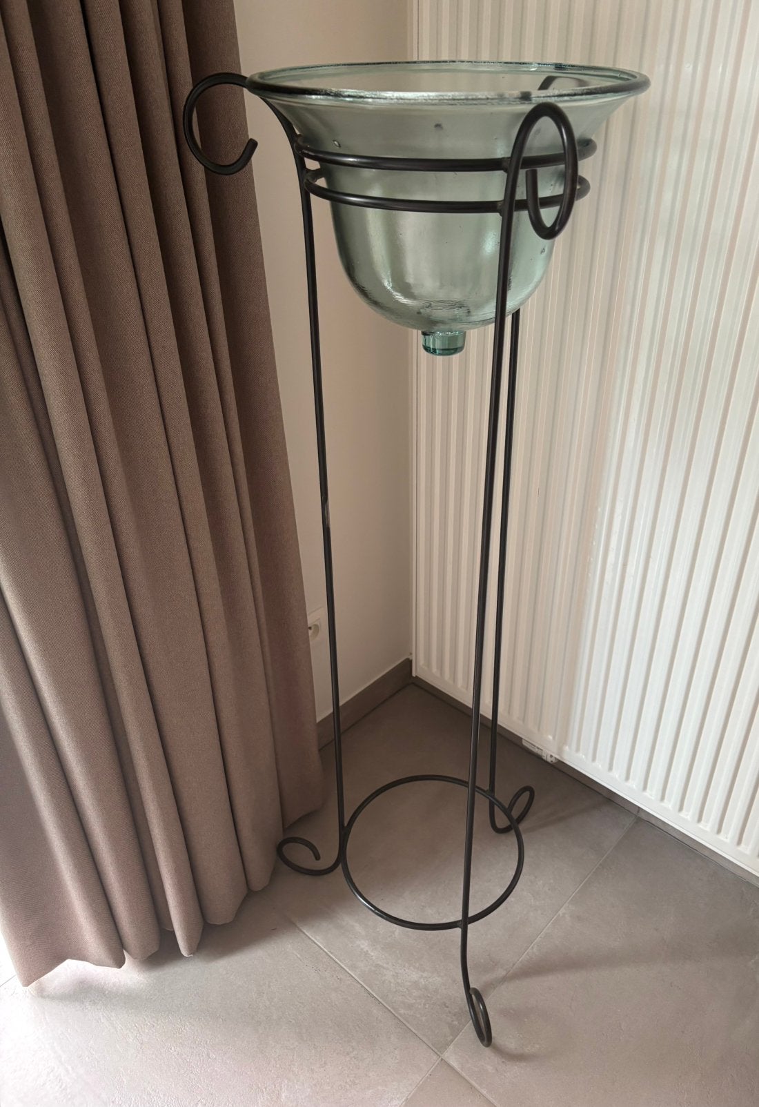 Staander met glazen stolp, Métal, Enlèvement, Comme neuf, 38 cm