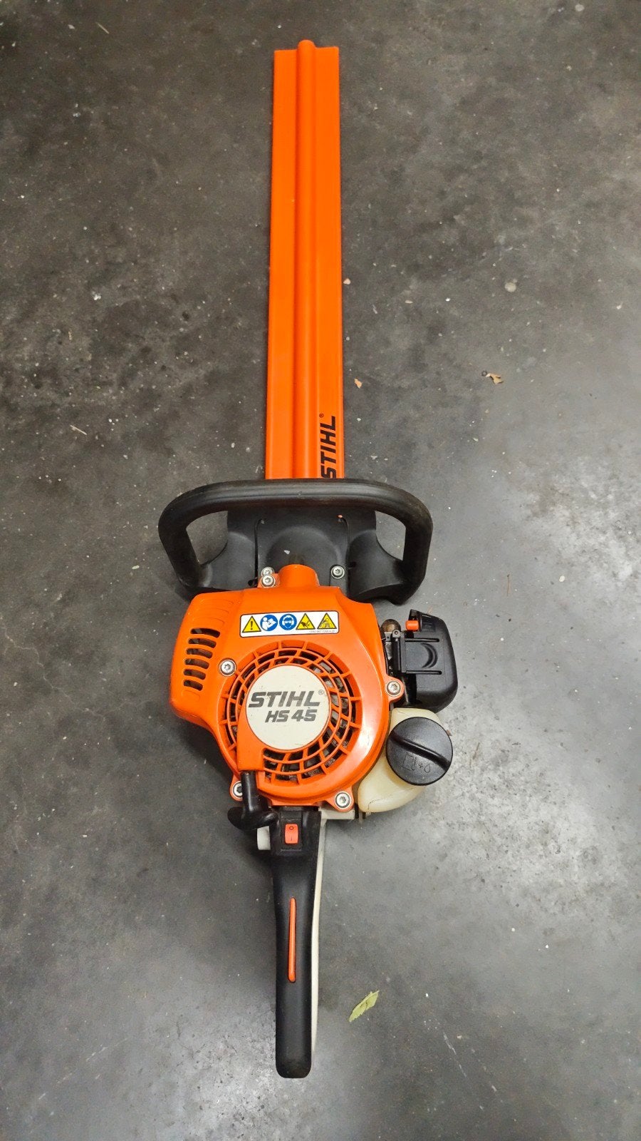 Stihl heggenschaar, haagschaar lemmet 70cm, Tuin en Terras, Ophalen, Gebruikt, Benzine, Stihl hs45