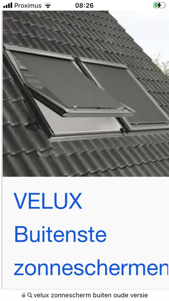 Zonnewering voor velux, Enlèvement, Comme neuf