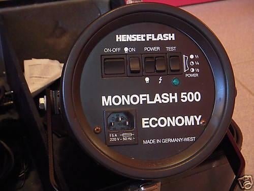 KIT DE 2 MONOFLASHS 500 ECONOMY STUDIO HENSEL 500 + DIVERS ., Enlèvement, Comme neuf, Lampe ou Kit de flash