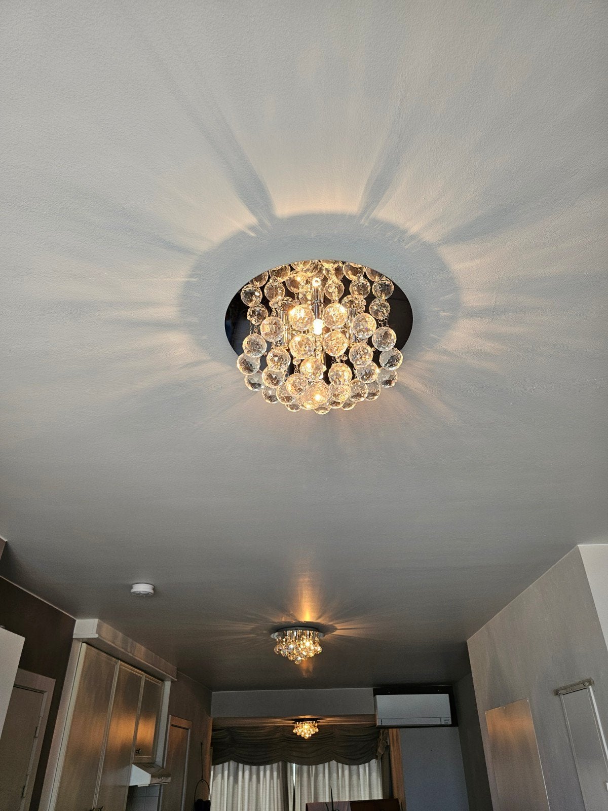 3 kristallen plafondlampen in perfecte staat, Maison & Meubles, Enlèvement