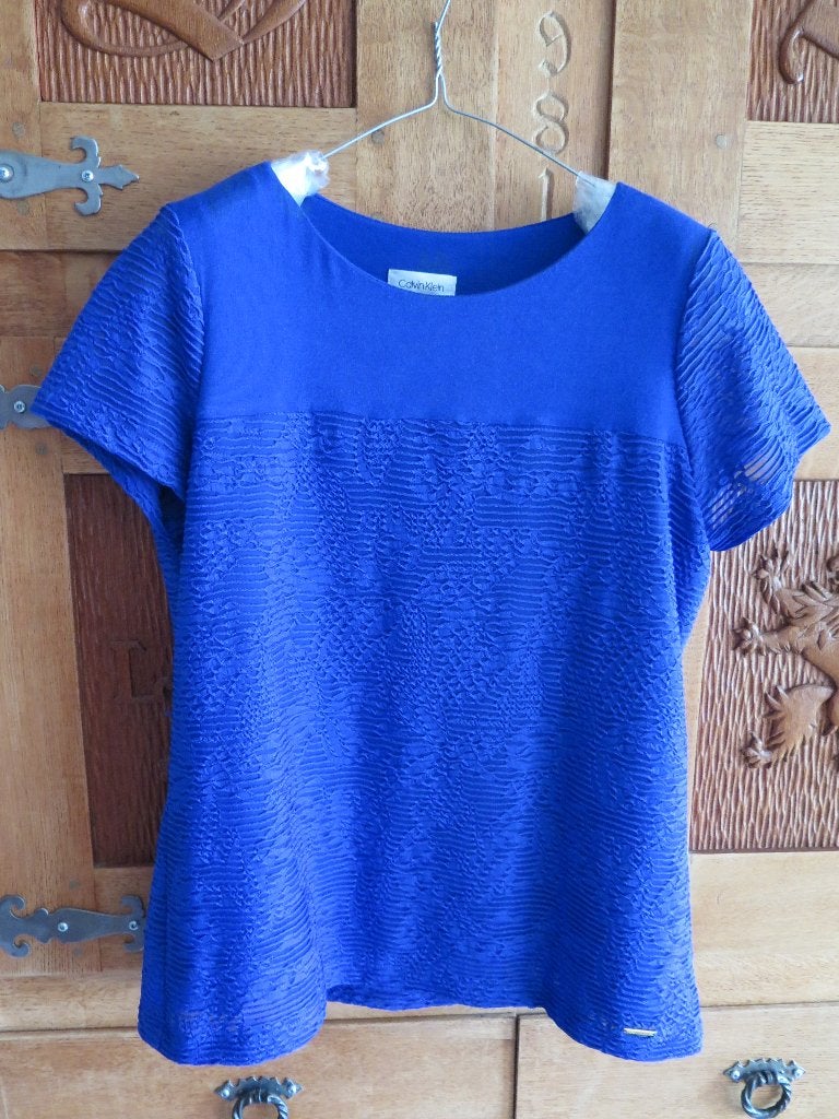Calvin Klein T-shirt, Maat 38/40 (M), Autre, Blauw, Ophalen of Verzenden