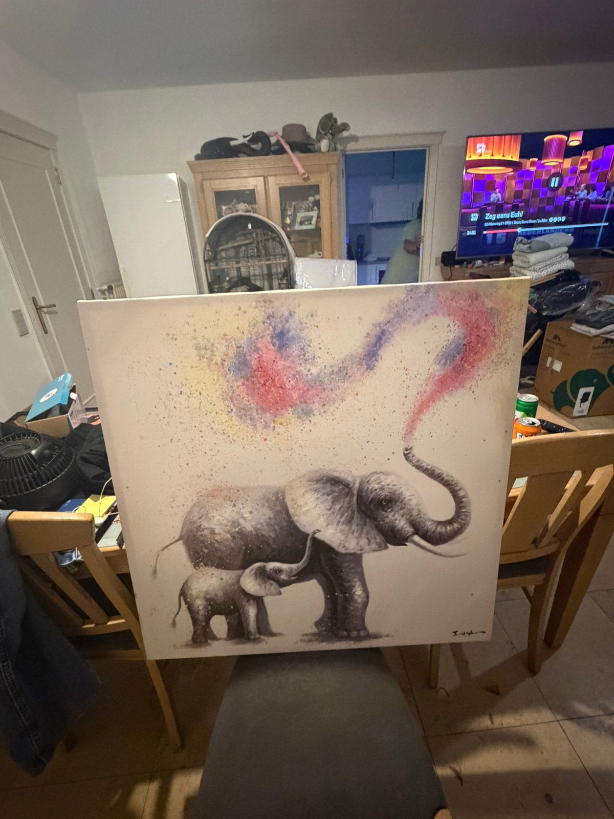 Op canvas gedrukt, Ophalen, Zo goed als nieuw