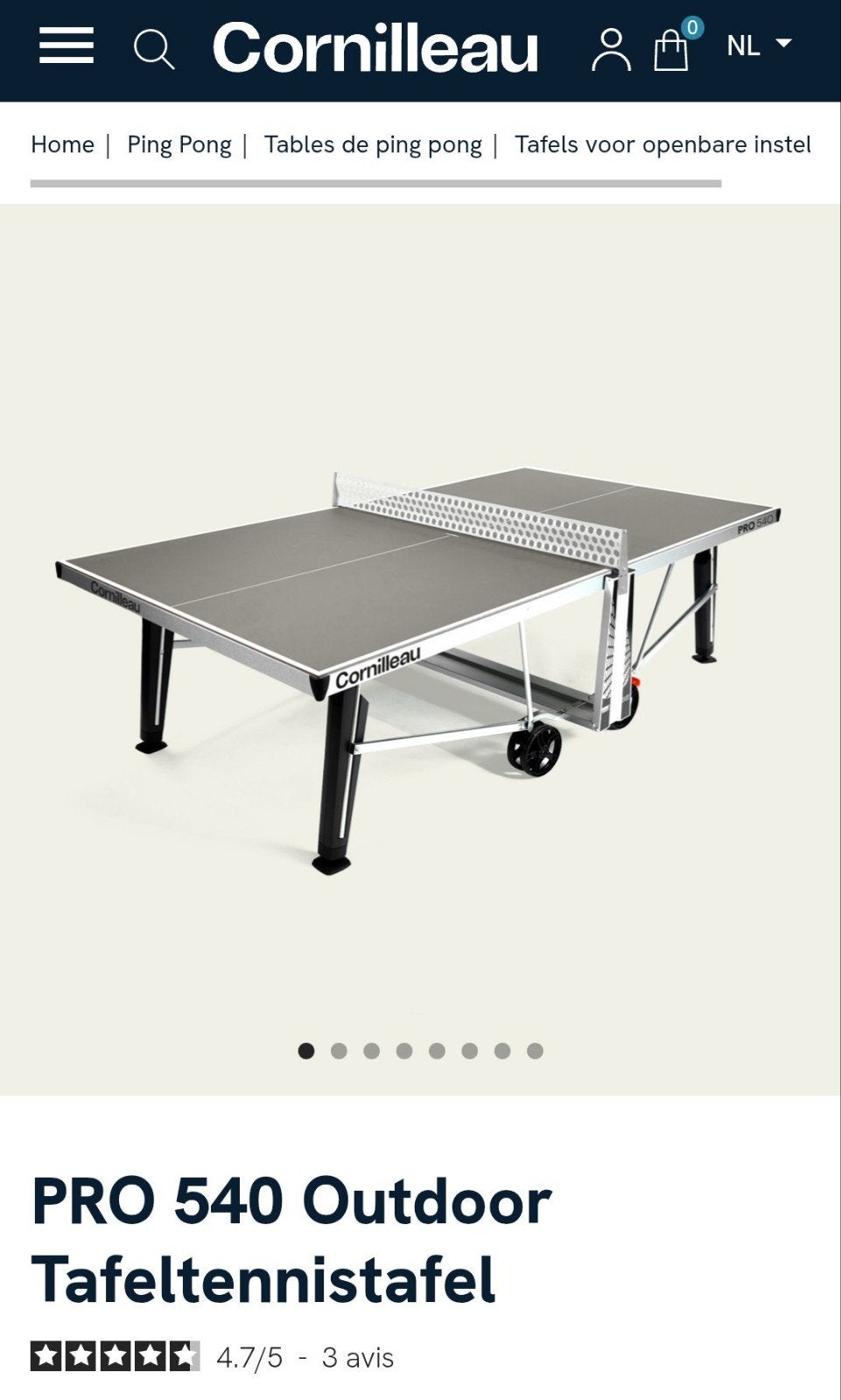 Tafeltennistafel outdoor, Enlèvement, Comme neuf, Table d'extérieur, Mobile