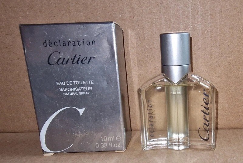 Miniature de parfum Cartier déclaration EDT 10ml pleine, Envoi, Comme neuf, Miniature, Plein