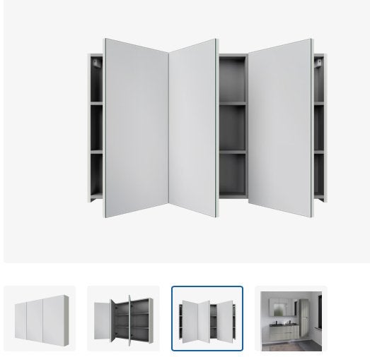 Armoire de toilette 120x75x16 cm Linie Montro X2O, Neuf, Armoire à miroir, Moins de 25 cm, Moins de 100 cm