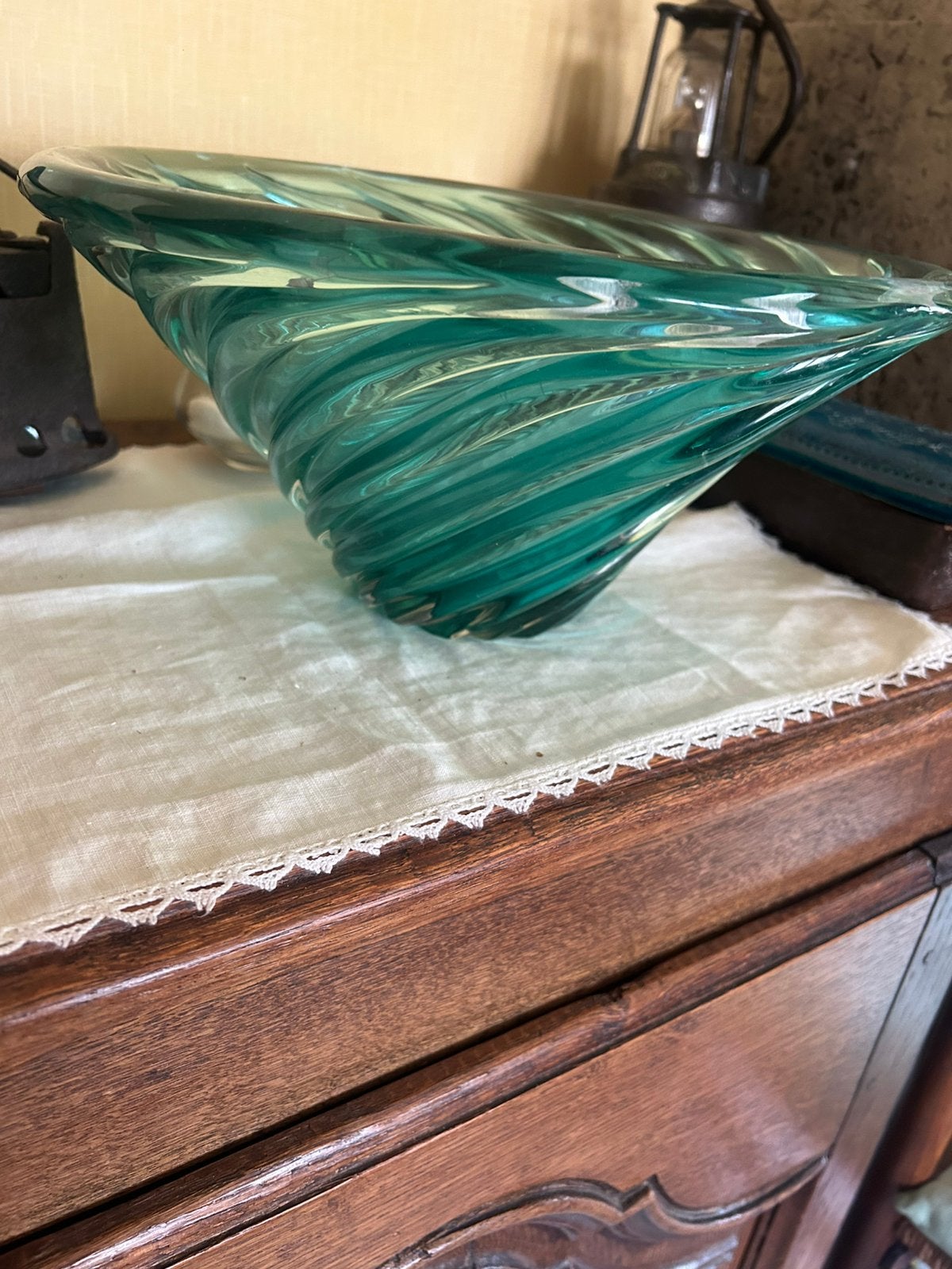 Saladier en verre de murano, Antiquités & Art, Antiquités | Verre & Cristal, Enlèvement