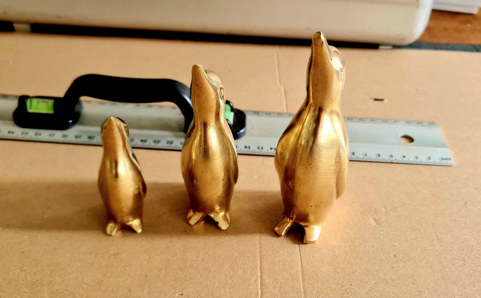 Magnifique ensemble vintage de trois pingouins en bronze., Antiquités & Art, Antiquités | Bronze & Cuivre, Enlèvement ou Envoi