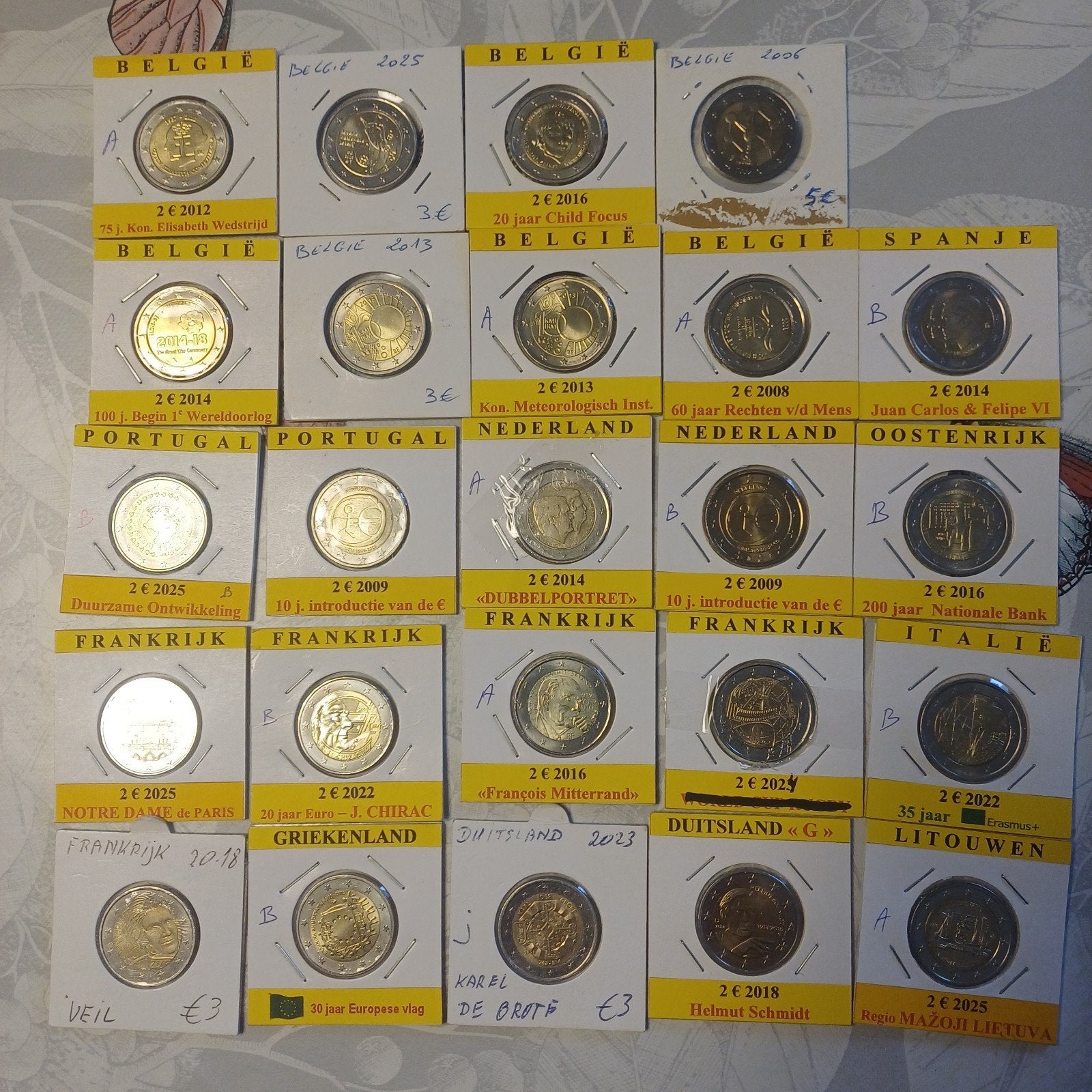 24 munten van 2€, Ophalen, Munten