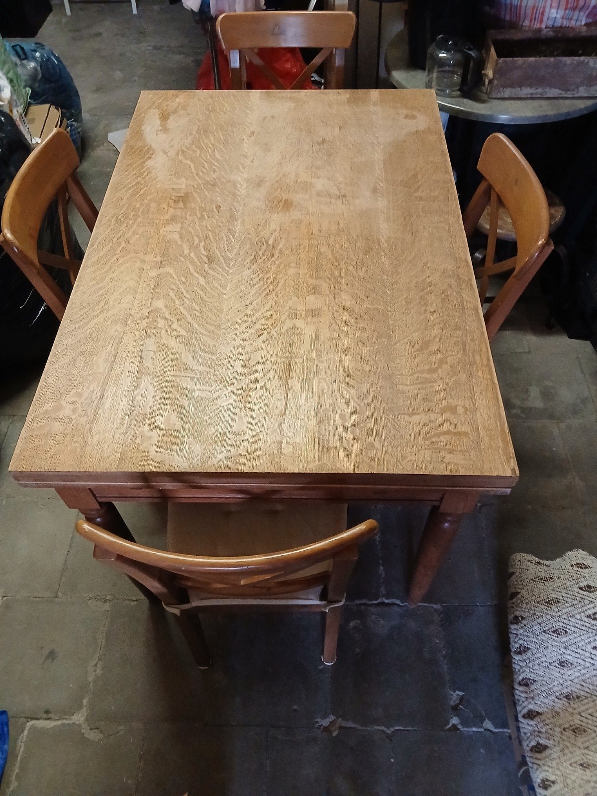 tafel met 4 stoelen, Ophalen