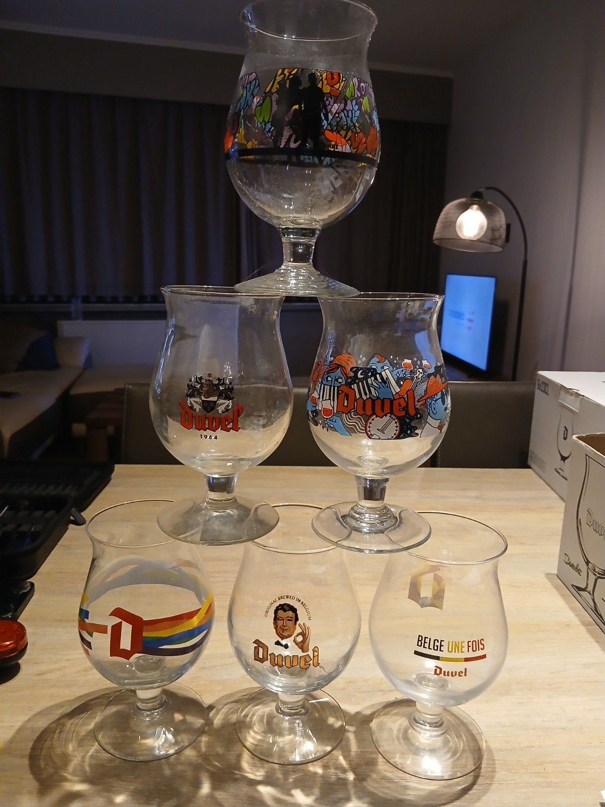 6 duvel glazen, Enlèvement, Neuf, Verre ou Verres, Duvel
