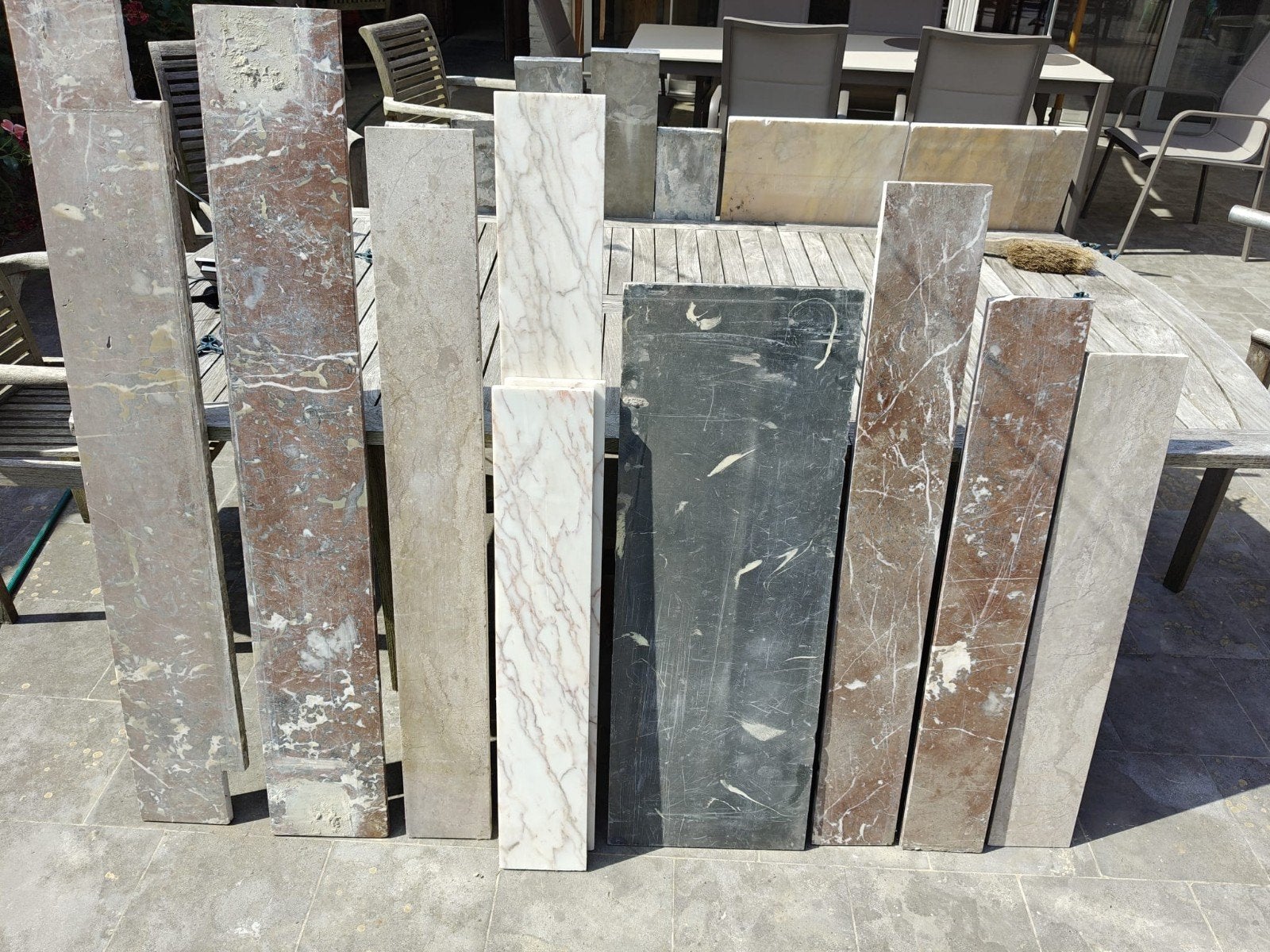 Tablettes en marbre, Bricolage & Construction, Enlèvement, Utilisé, Pierre de taille, Plinthes