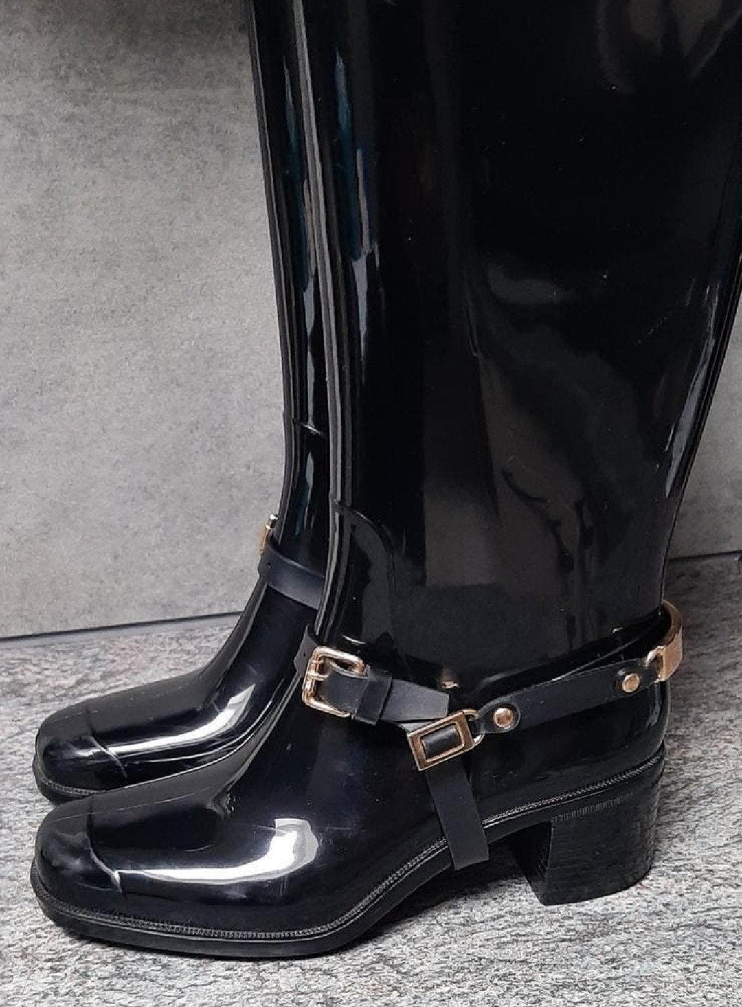 Jimmy Choo/pvc,rubberen regenlaarzen/Maat 37, Kleding | Dames, Ophalen of Verzenden, Zwart, Regenlaarzen