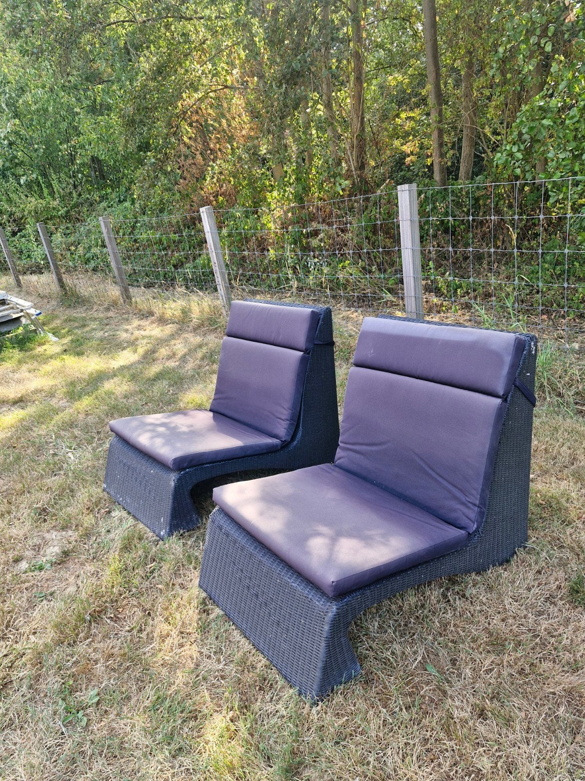 Lounge tuinzetels 2 stuks, Tuin en Terras, Ophalen