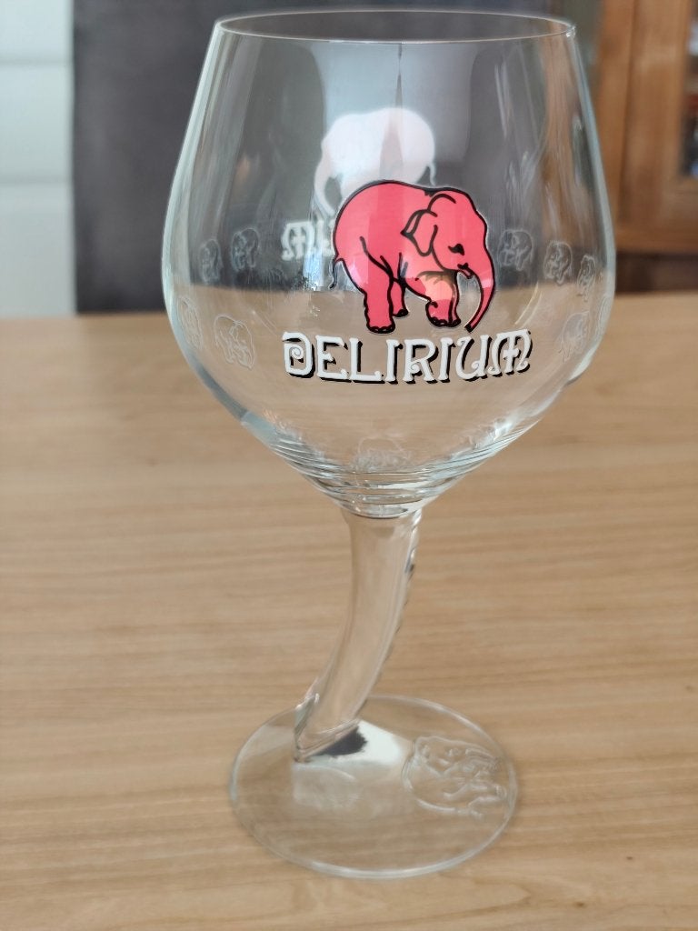 Grand verre à bière Delirium double jauge 33cl &50cl. Neuf!, Enlèvement, Neuf, Verre ou Verres, Autres marques
