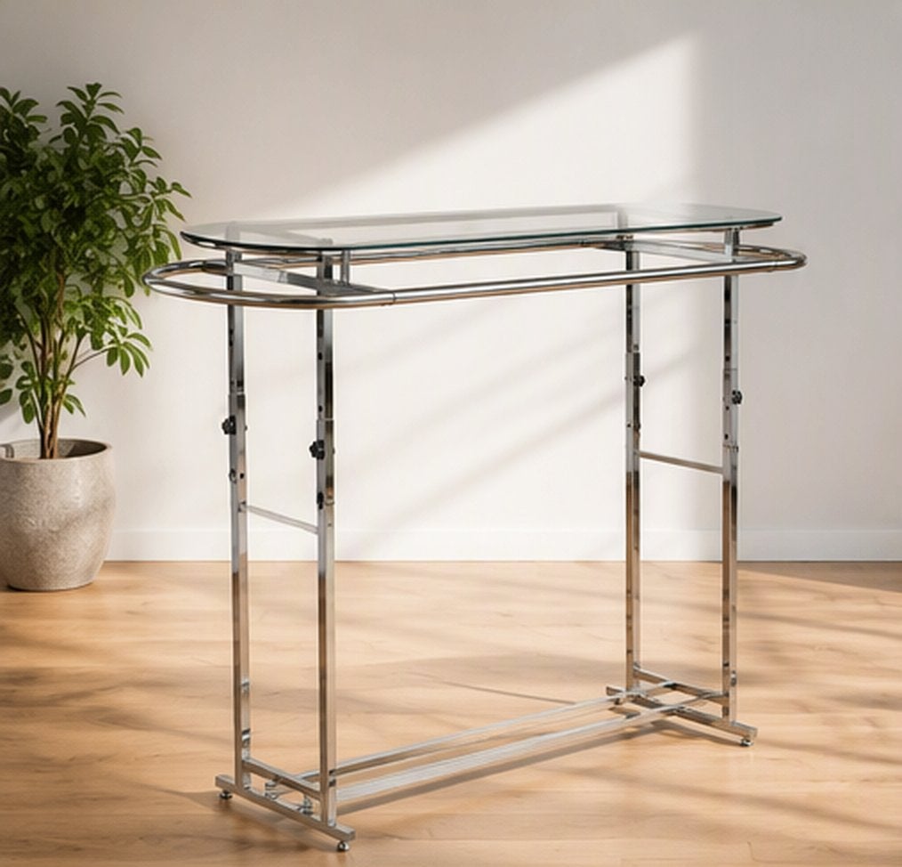 Présentoir central professionnel inox & verre, Ophalen