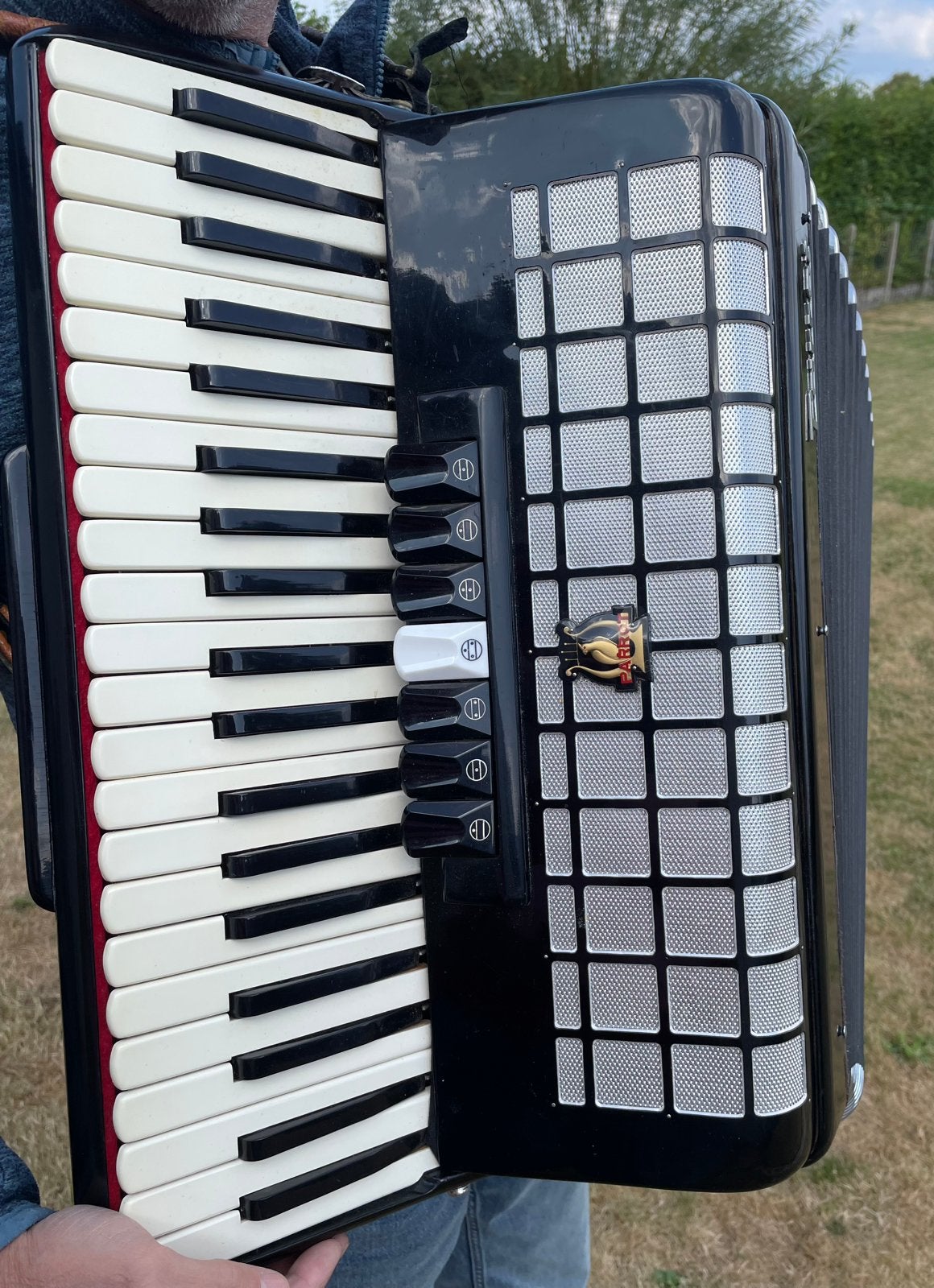 Vintage Parrot Accordeon 120 bas 350€, Musique & Instruments, Autres marques, Avec valise, Enlèvement, Utilisé