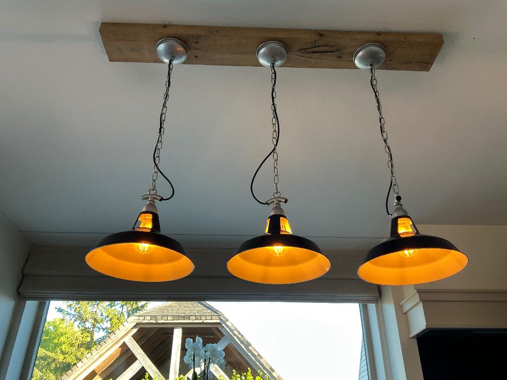 Verlichting hanglamp [ niet voor Nigerianen], Ophalen of Verzenden, Zo goed als nieuw, Hout, Landelijk